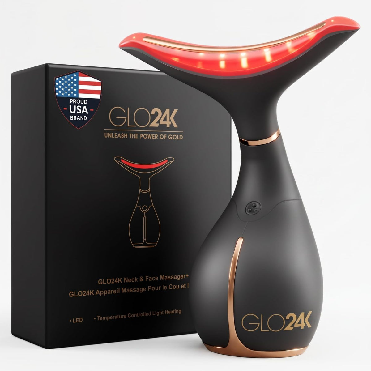 Revitalize Your Skin with the GLO24K LED Face Massager & Neck Wand - The Ultimate Beauty Tool for Radiant Skin
