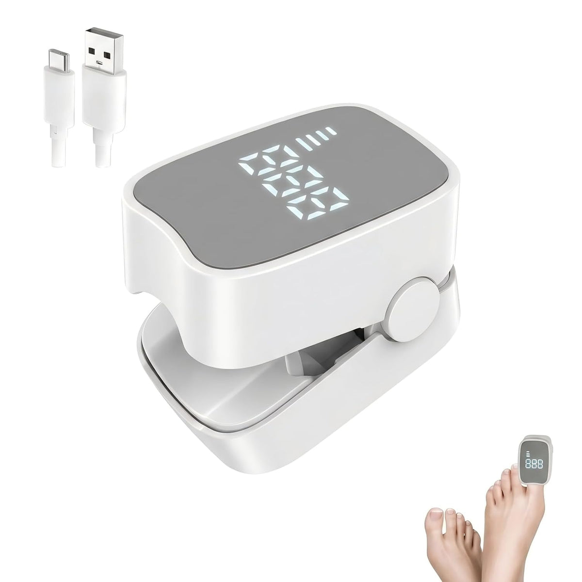 Revolutionary LED Nail Care Device for Effortless Toenail & Fingernail Maintenance - Compact & Portable