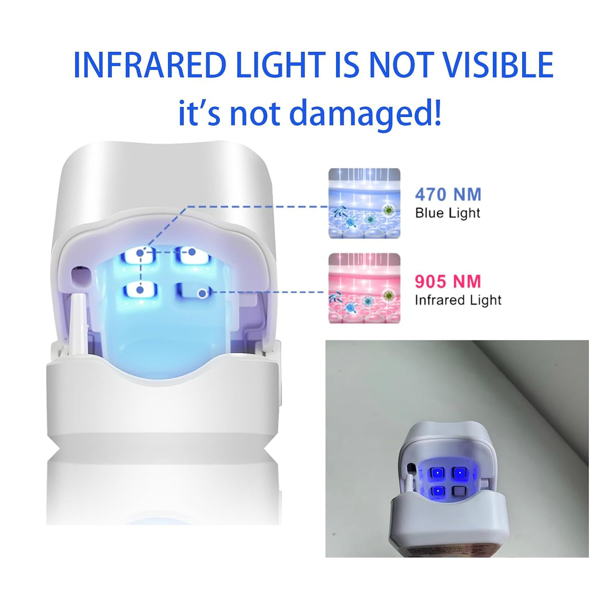 Revolutionary LED Nail Care Device for Effortless Toenail & Fingernail Maintenance - Compact & Portable