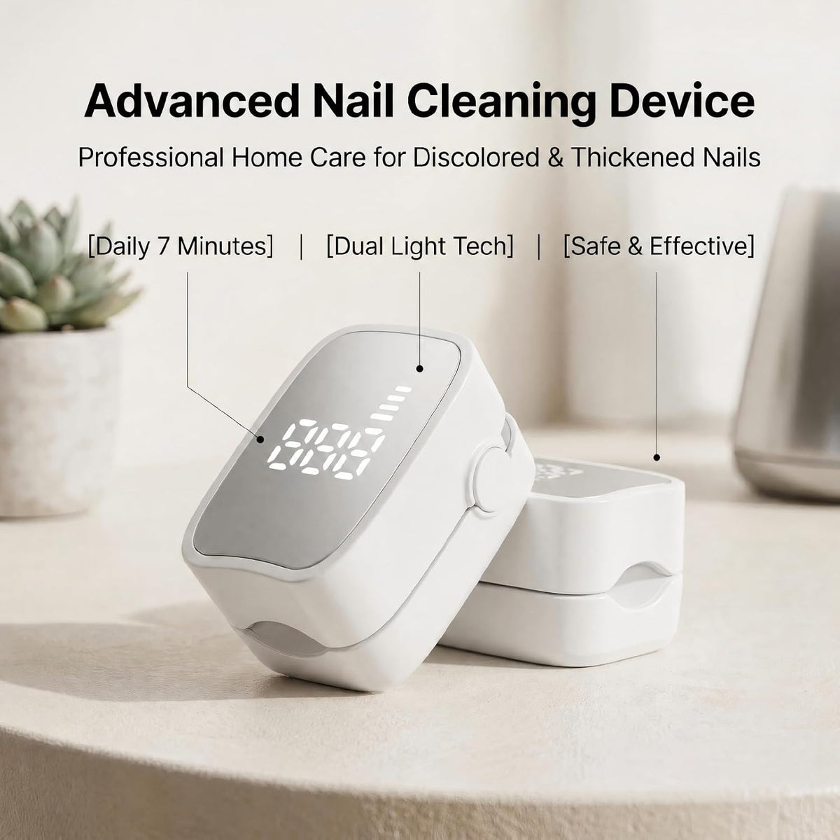 Revolutionary LED Nail Care Device for Effortless Toenail & Fingernail Maintenance - Compact & Portable