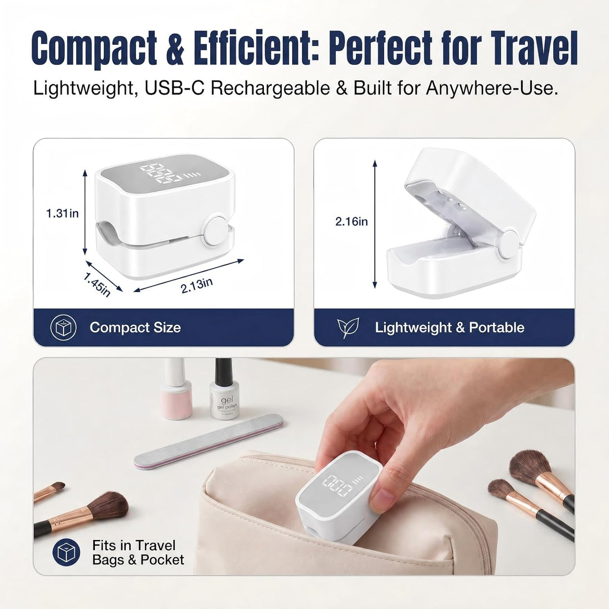 Revolutionary LED Nail Care Device for Effortless Toenail & Fingernail Maintenance - Compact & Portable