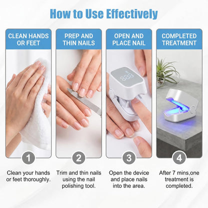 Revolutionary LED Nail Care Device for Effortless Toenail & Fingernail Maintenance - Compact & Portable