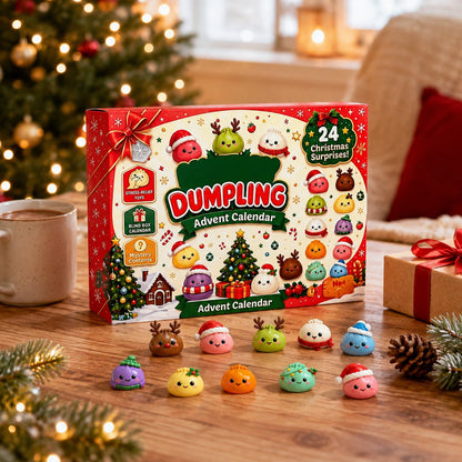 Delightful 24 Days Dumpling Squish Christmas Advent Calendar 2026 - Uncover Adorable Mystery Dumpling Toys for Stress Relief and Holiday Cheer
