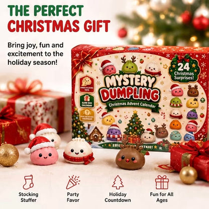 Delightful 24 Days Dumpling Squish Christmas Advent Calendar 2026 - Uncover Adorable Mystery Dumpling Toys for Stress Relief and Holiday Cheer