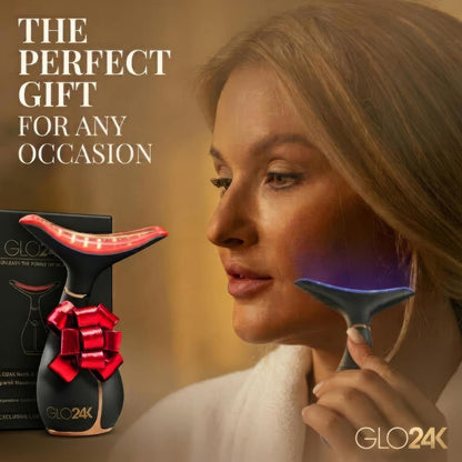 Revitalize Your Skin with the GLO24K LED Face Massager & Neck Wand - The Ultimate Beauty Tool for Radiant Skin