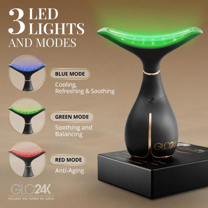 Revitalize Your Skin with the GLO24K LED Face Massager & Neck Wand - The Ultimate Beauty Tool for Radiant Skin